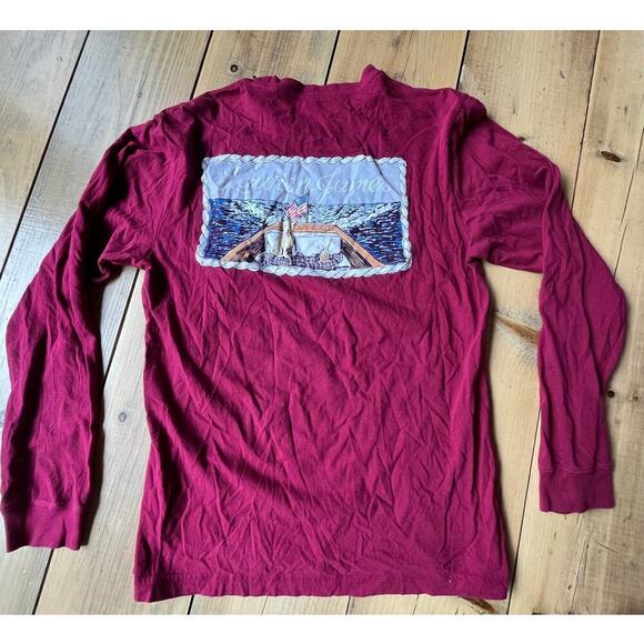 Lauren James Womens Long Sleeve Pocket T Shirt. Dog Water Boat USA. Small - Picture 2 of 8